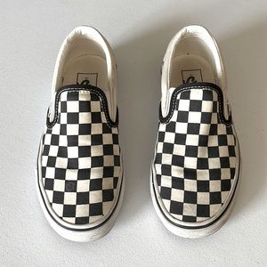 Van sneakers Sz 6 Checkered Black and White